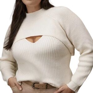 Anthropologie Cream Sweater